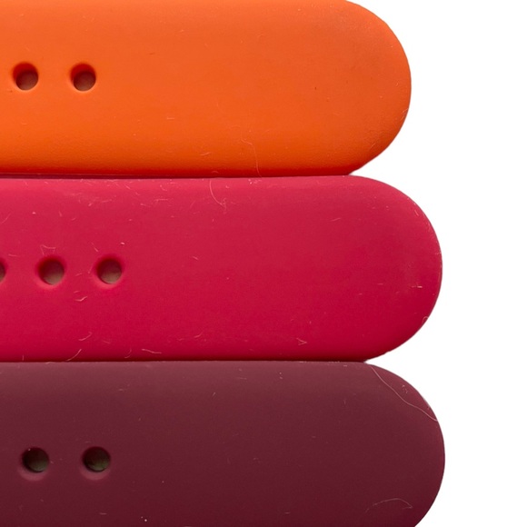 NEW 3 Silicone Sport Bands Apple Watch 44 45mm - S/M FALL Colors - Picture 4 of 7